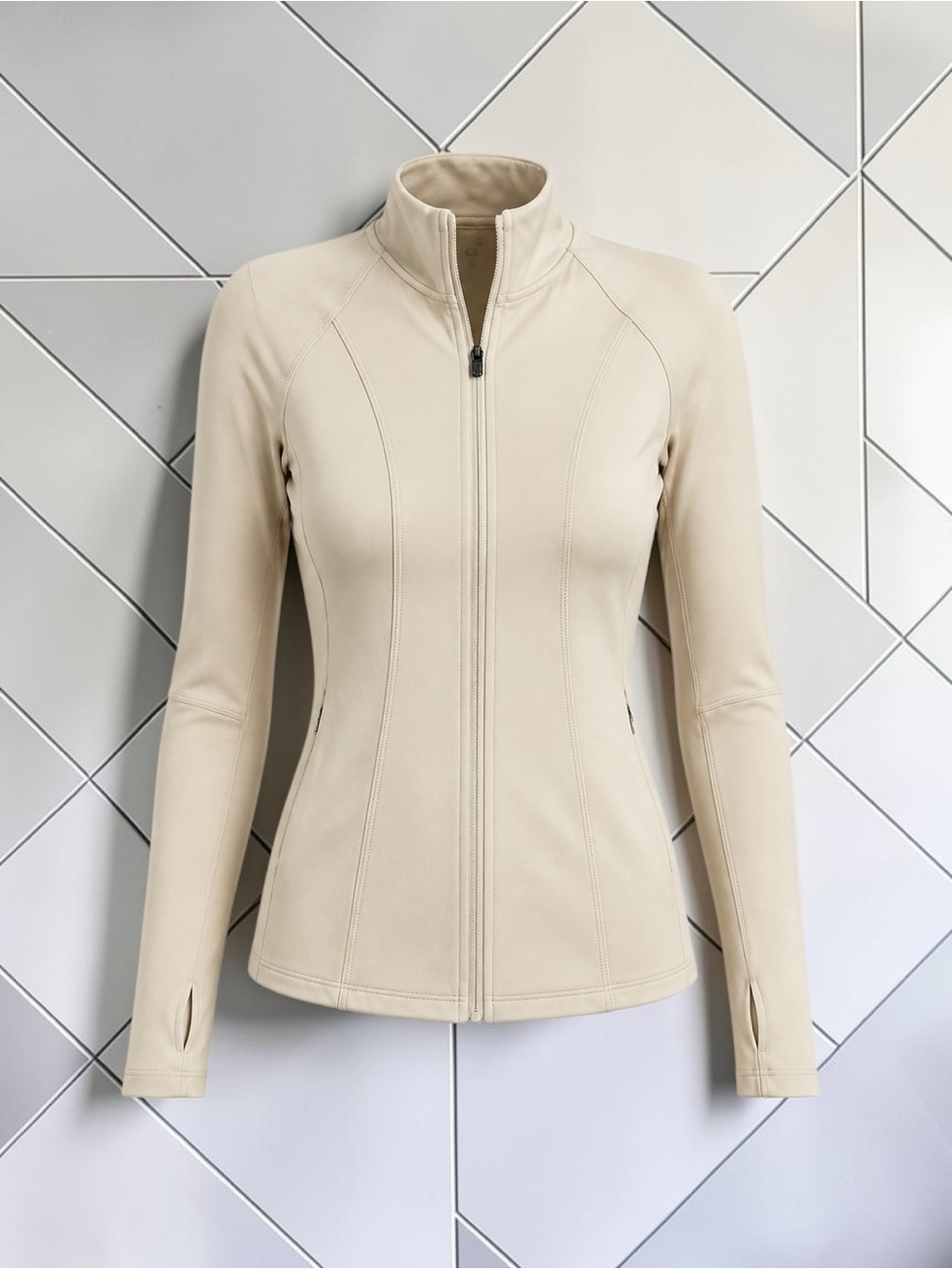 NWOT Danskin Cream Full-Zip Utility Jacket for Women